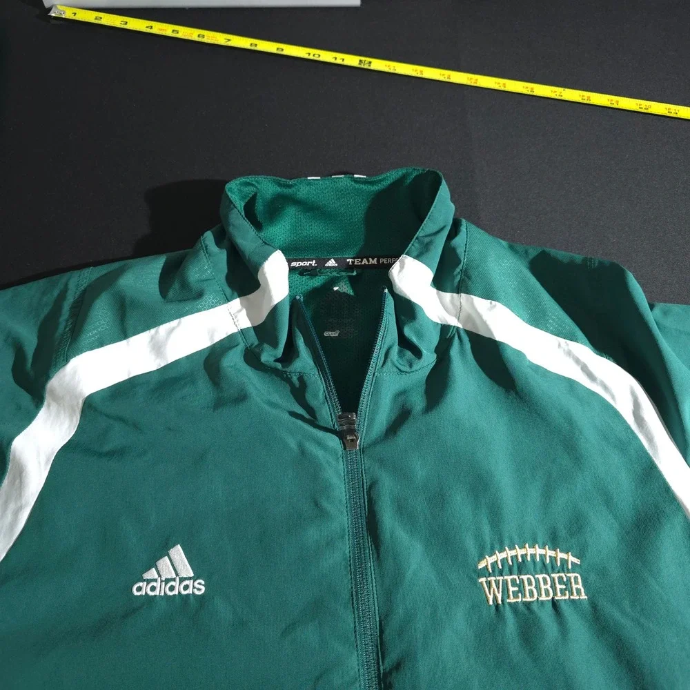 Adidas Windbreaker Jacket Mens Sz XL Team Performance Webber Football Green